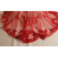 Short Sleeve Mermaid See Through Suzhou Wedding Dress Red